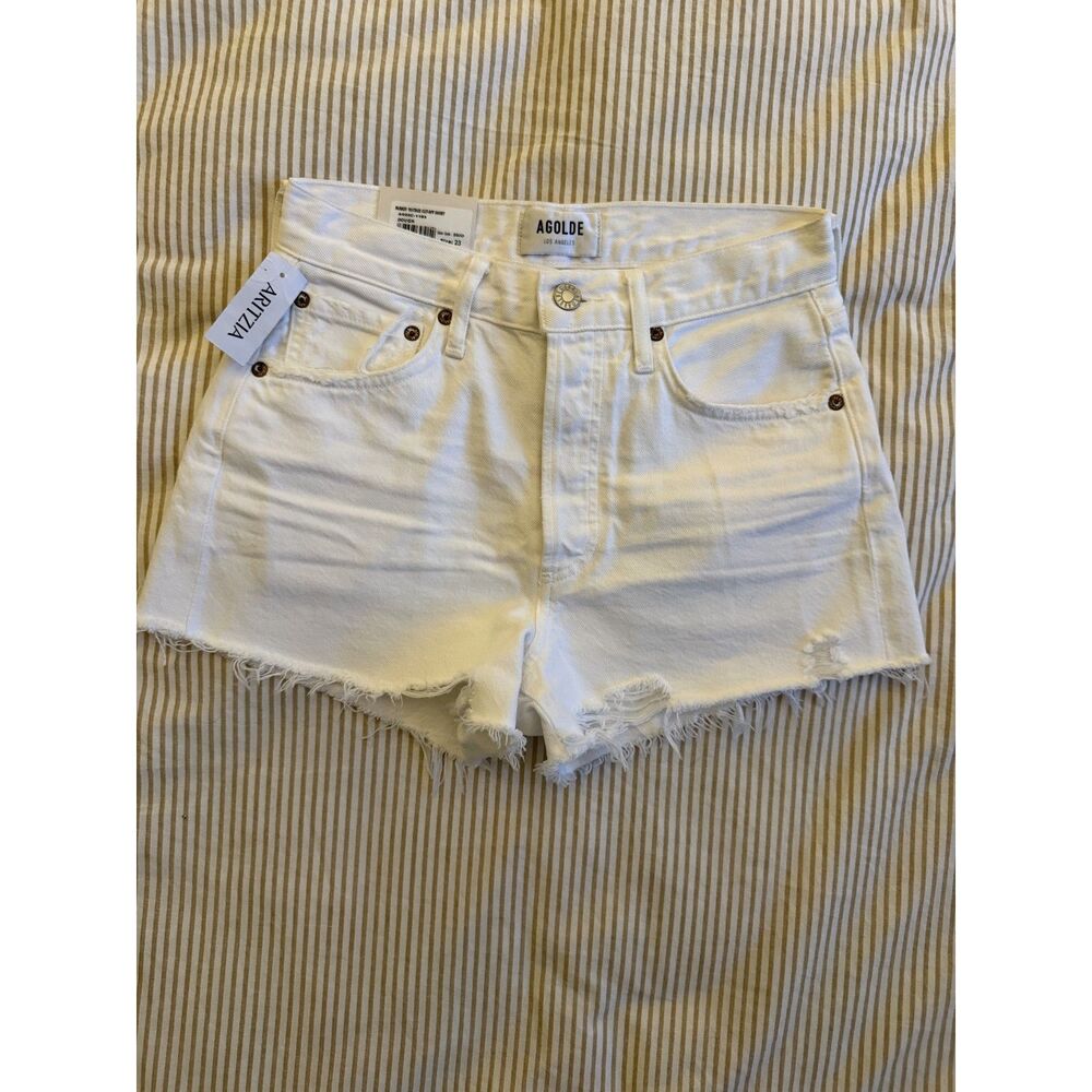 NWT AGOLDE White Cut-Off Shorts